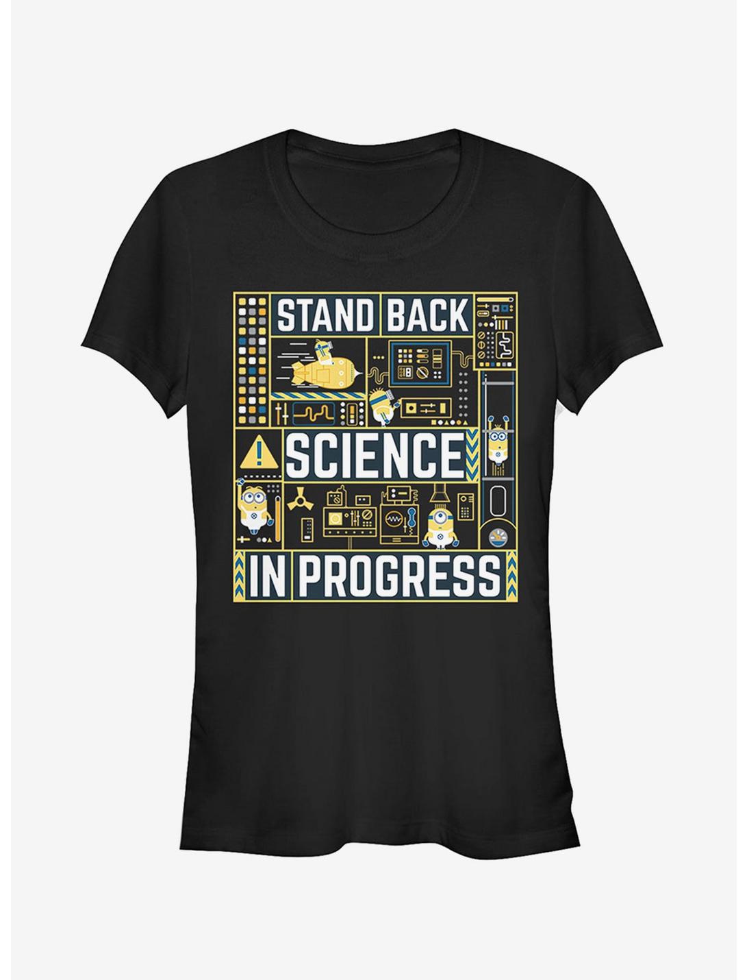 Minions Science in Progress Girls T-Shirt, BLACK, hi-res