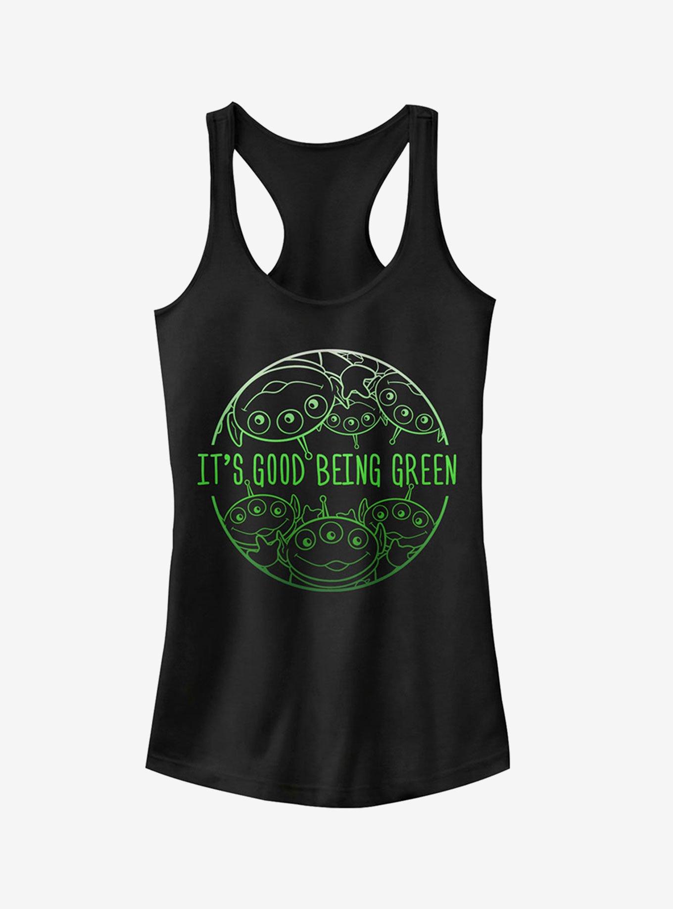 Disney Pixar Toy Story Good Being Green Aliens Girls Tank Top, BLACK, hi-res