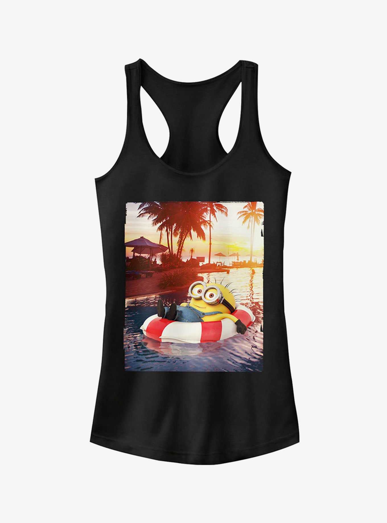 Minion Tropical Vacation Girls Tank Top, , hi-res