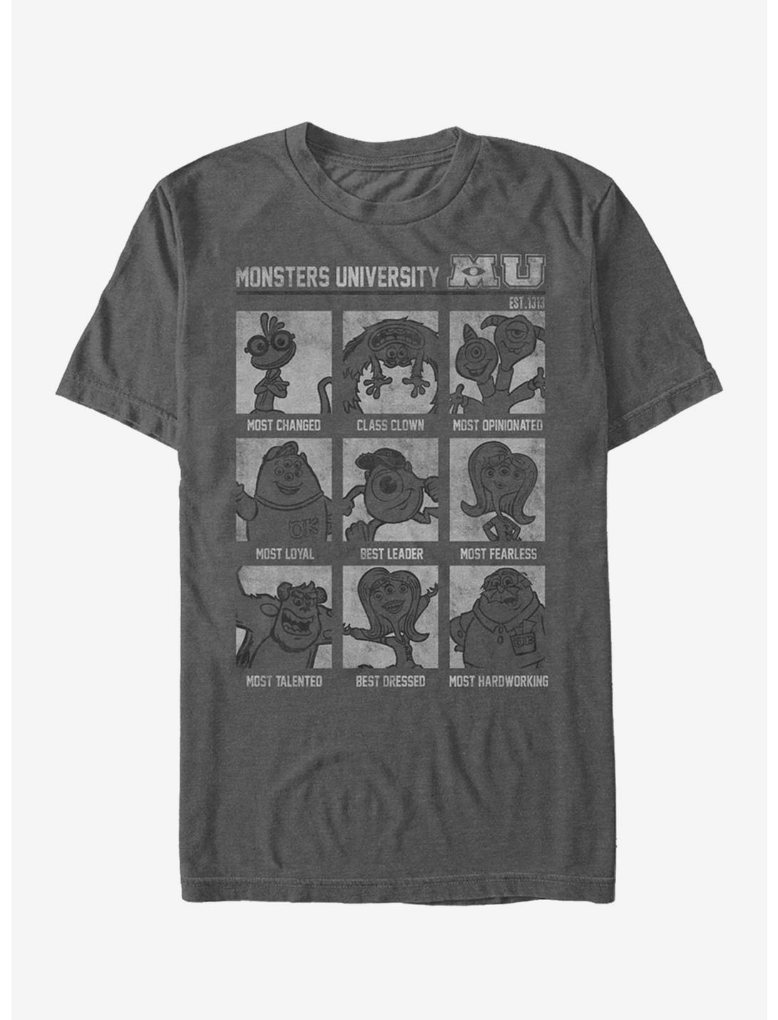 Disney Pixar Monsters Inc MU Yearbook T-Shirt, CHAR HTR, hi-res