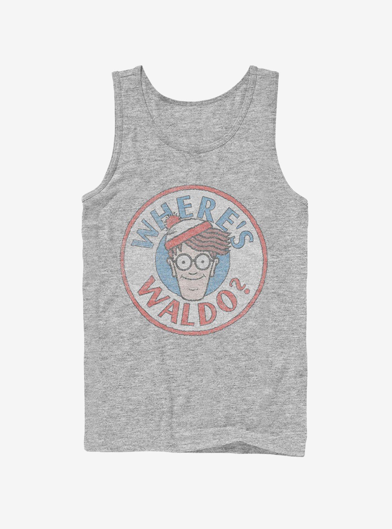 Where's Waldo Retro Character Circle Tank Top, ATH HTR, hi-res
