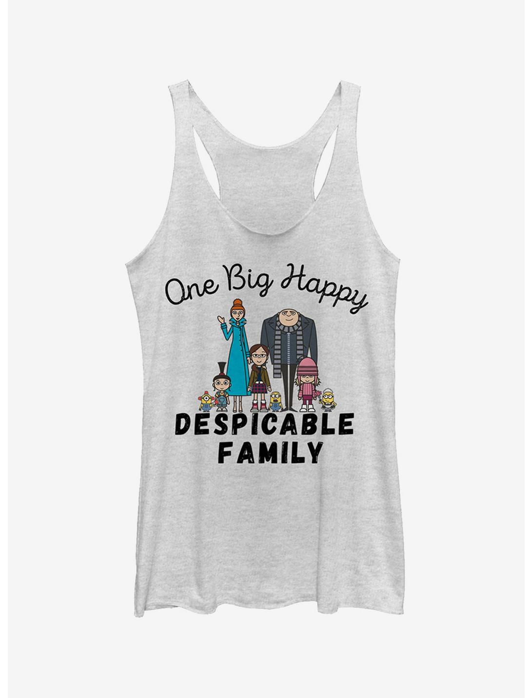 Minion Big Happy Family Girls Tank Top, WHITE HTR, hi-res