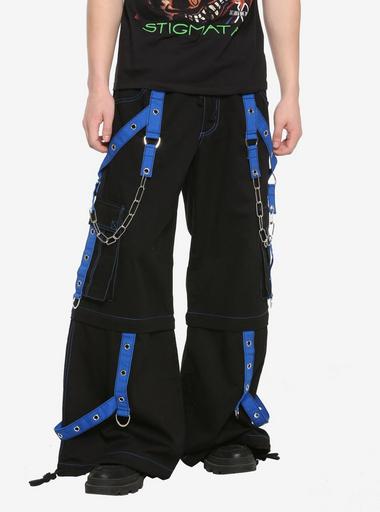 Tripp Black & Blue Chain Zip-Off Pants | Hot Topic