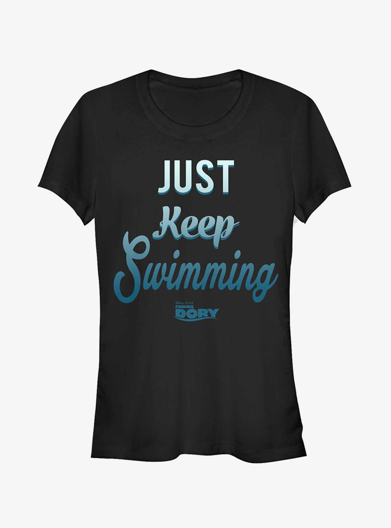 Disney Pixar Finding Dory Just Keep Swimming Motto Girls T-Shirt, , hi-res
