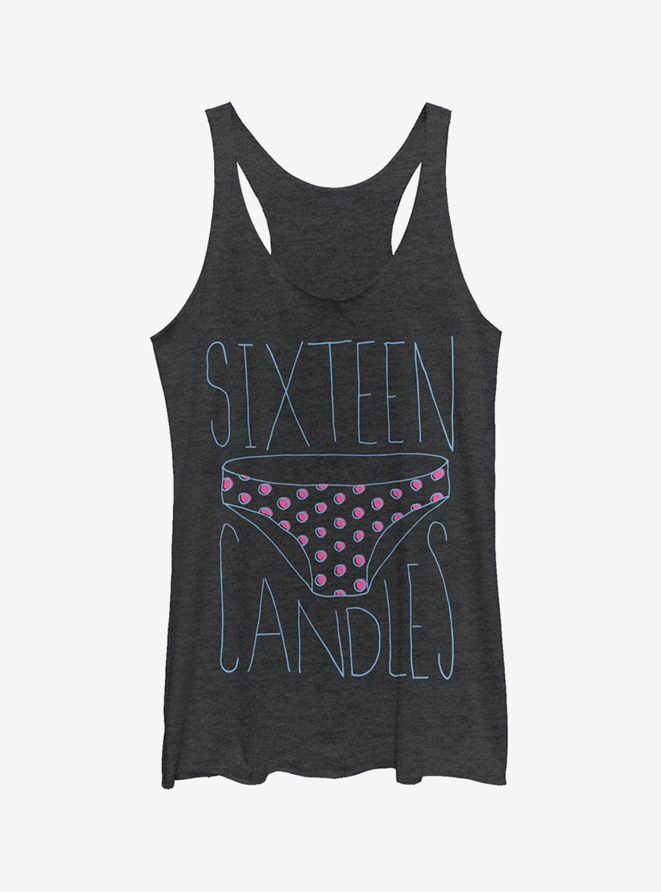 Sixteen Candles Borrowed Panties Girls Tank Top, BLK HTR, hi-res