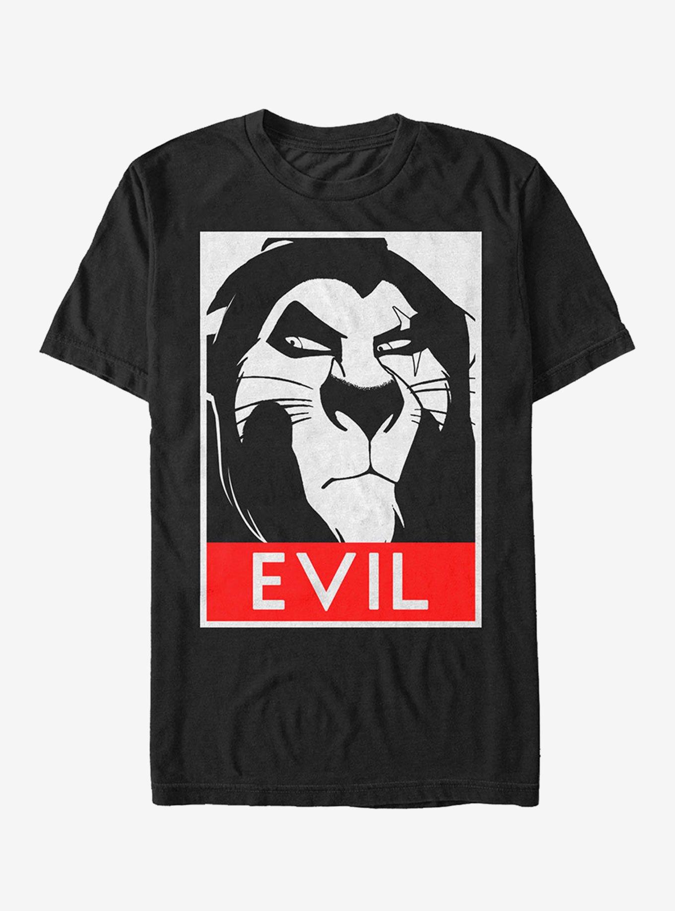 Disney Lion King Evil Scar Poster T-Shirt, BLACK, hi-res