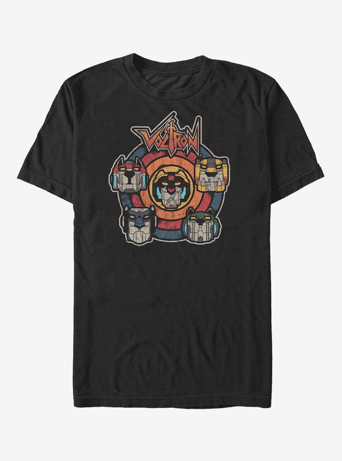 Voltron Retro Lion Target T-Shirt, BLACK, hi-res