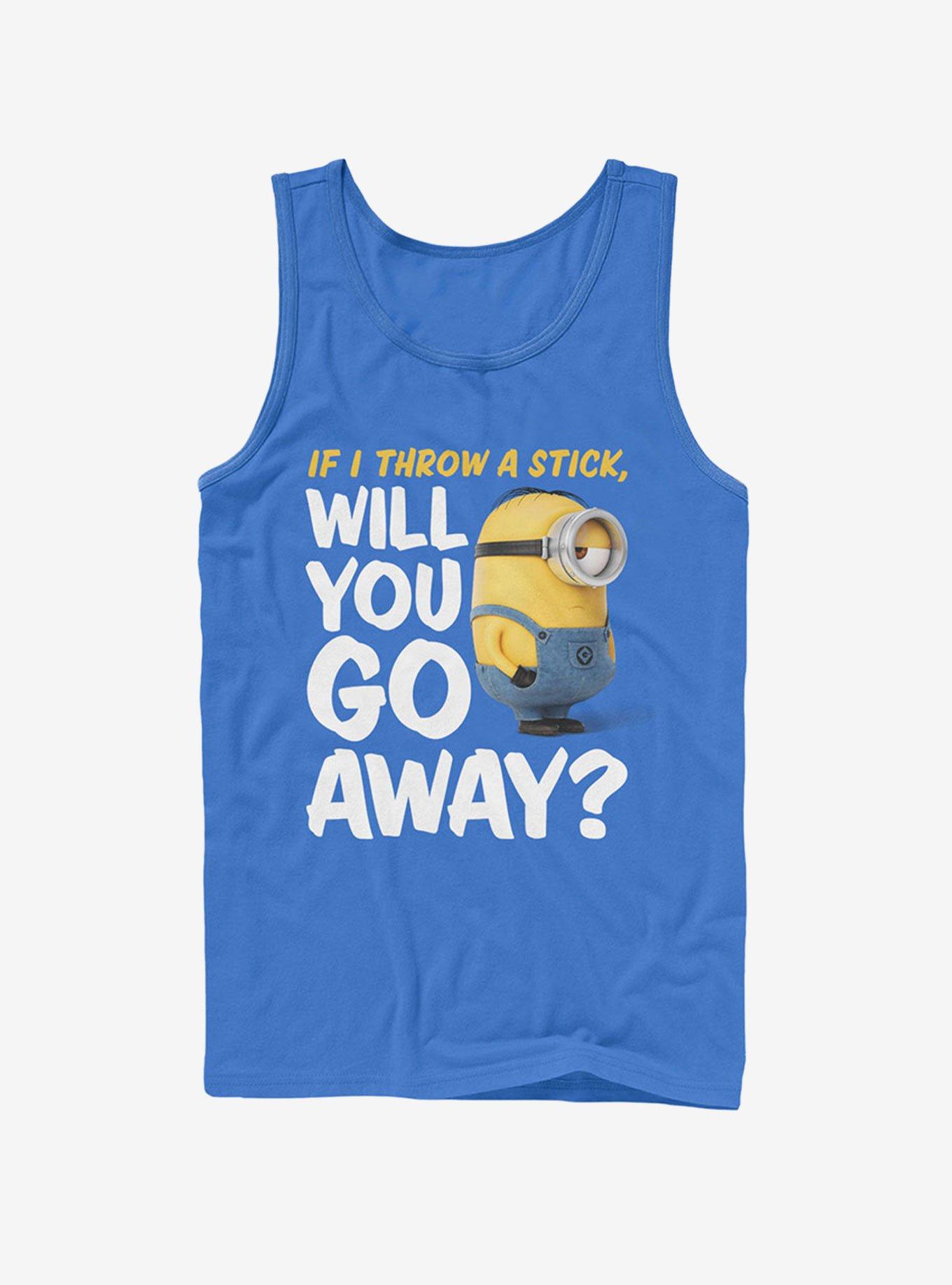 Minion Go Away Tank Top, ROYAL, hi-res