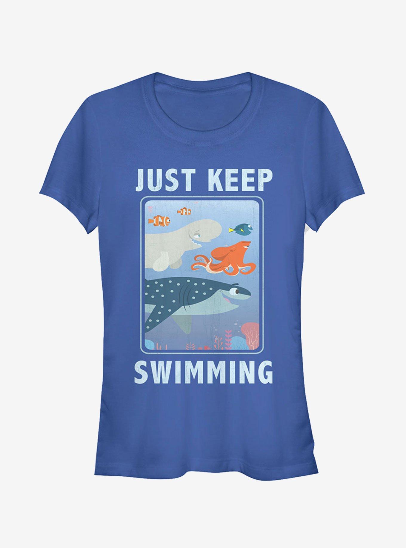 Disney Pixar Finding Dory Keep Swimming Frame Girls T-Shirt, ROYAL, hi-res