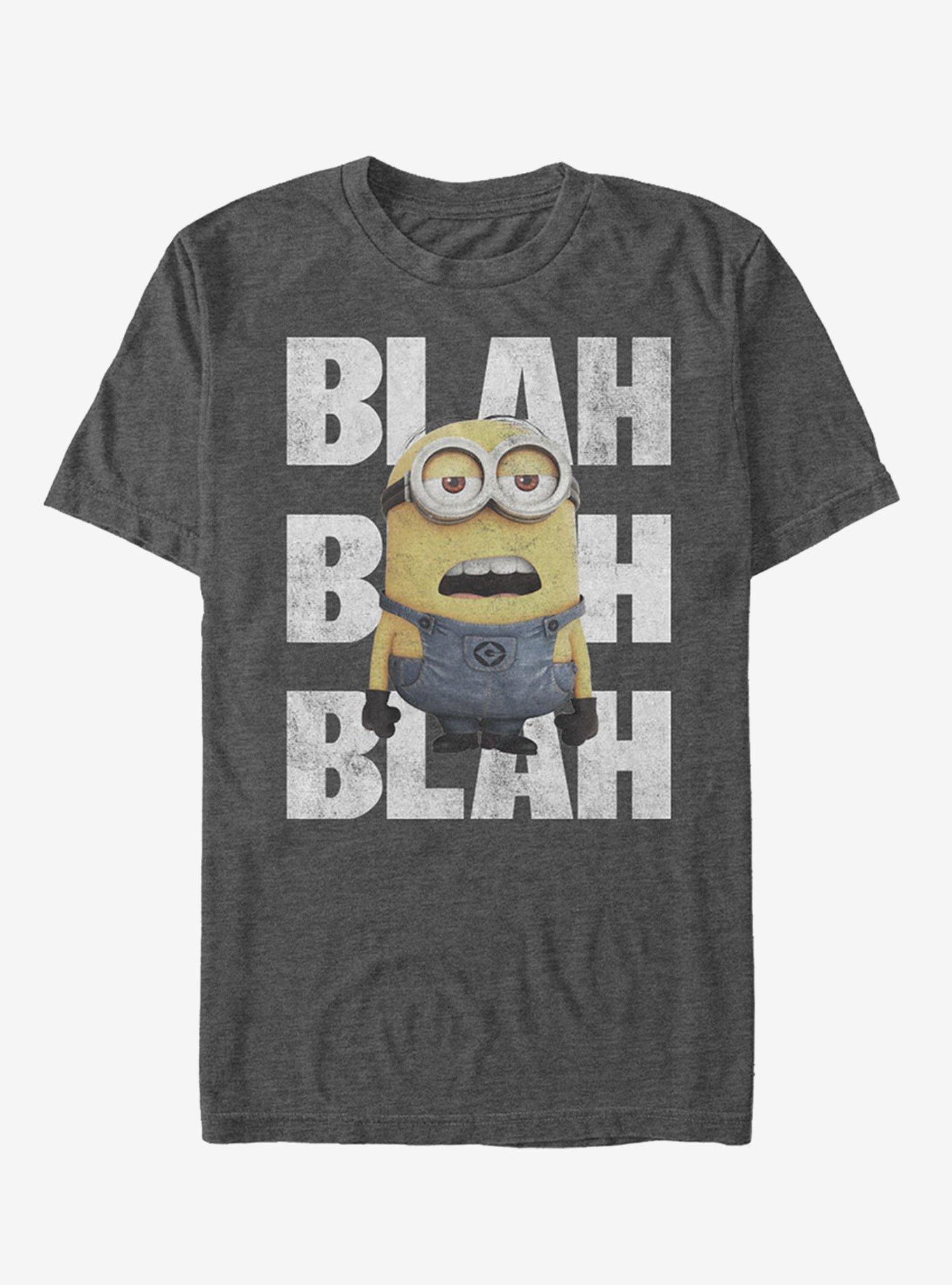 Minion Blah Blah T-Shirt, CHAR HTR, hi-res