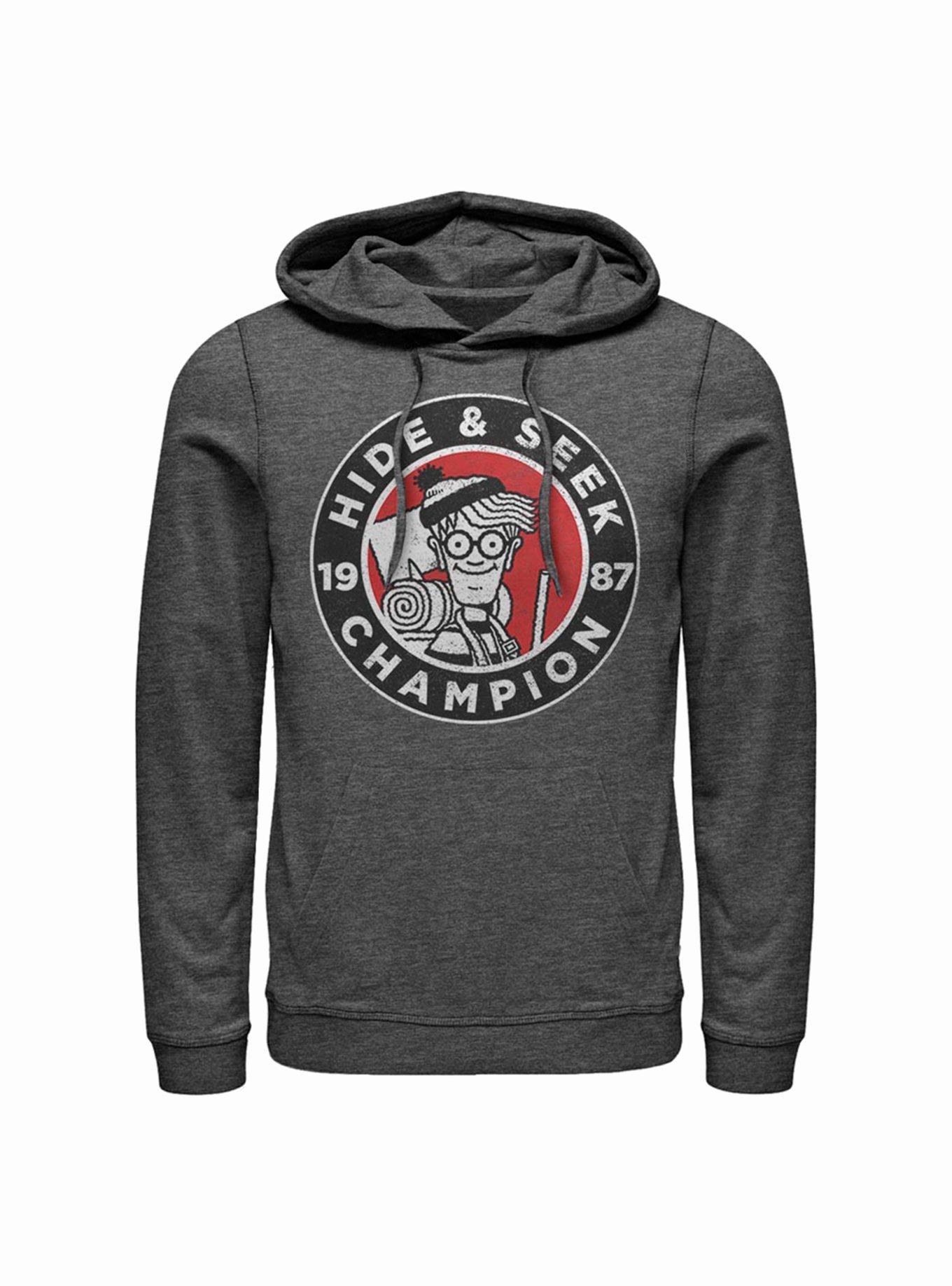 Where's Waldo Hide and Seek Champion Hoodie, CHAR HTR, hi-res