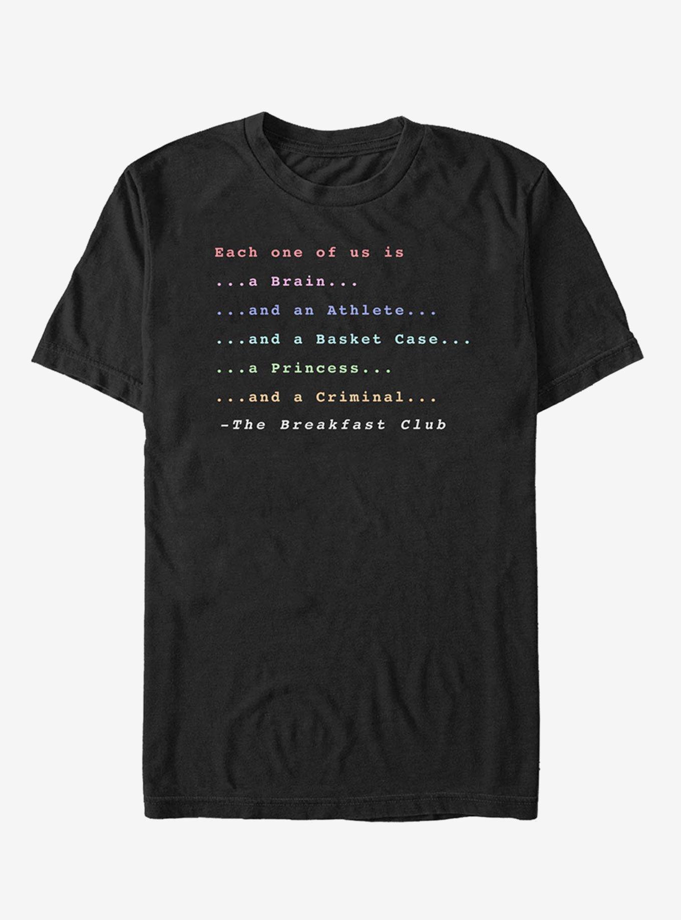 The Breakfast Club Each One Of Us Stereotype T-Shirt, BLACK, hi-res