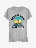Minion Weekend Vibes Girls T-Shirt, ATH HTR, hi-res