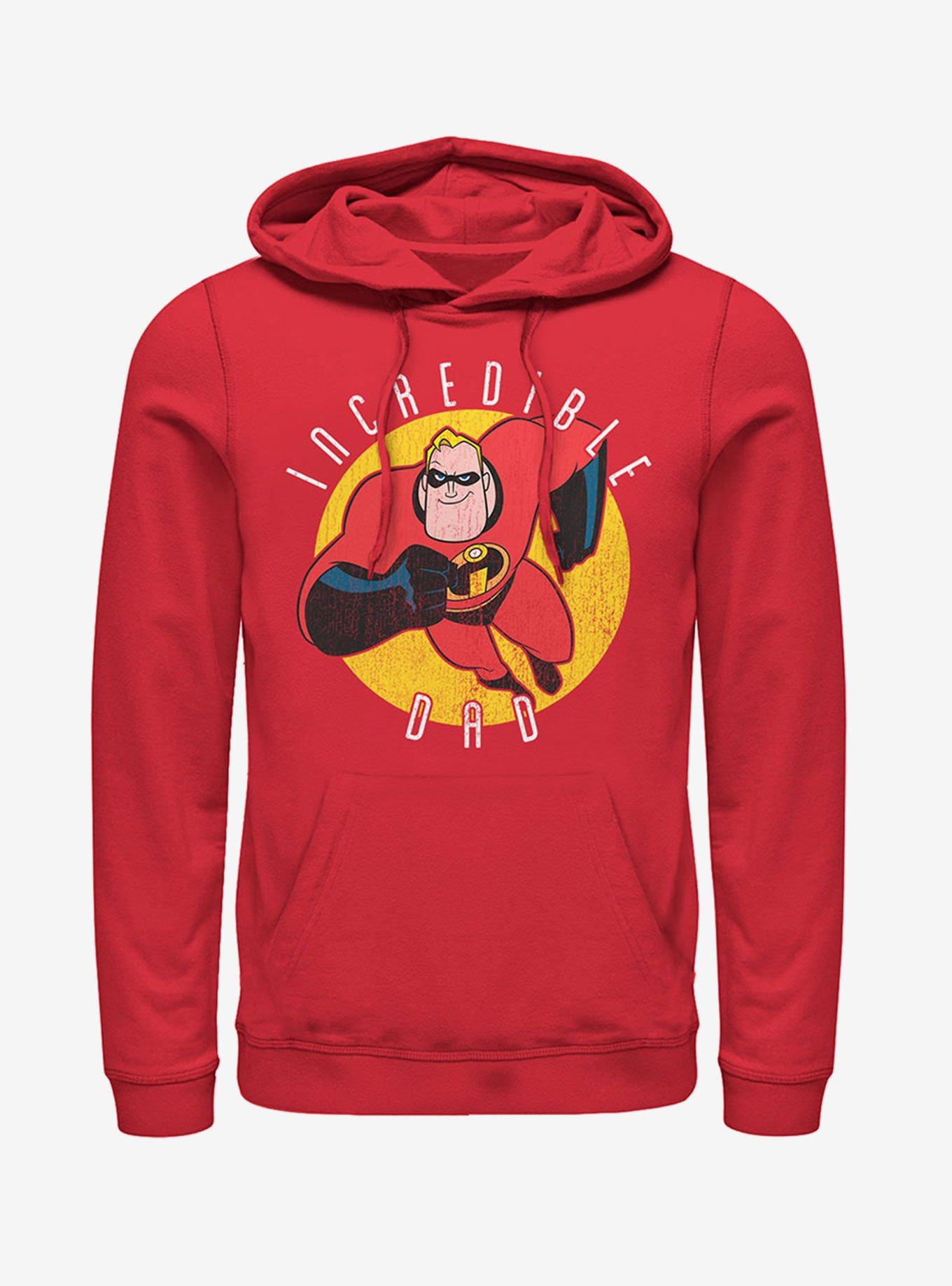 Disney Pixar The Incredibles Incredible Dad Hoodie, RED, hi-res