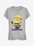 Minion Whatever Prisoner Girls T-Shirt, ATH HTR, hi-res