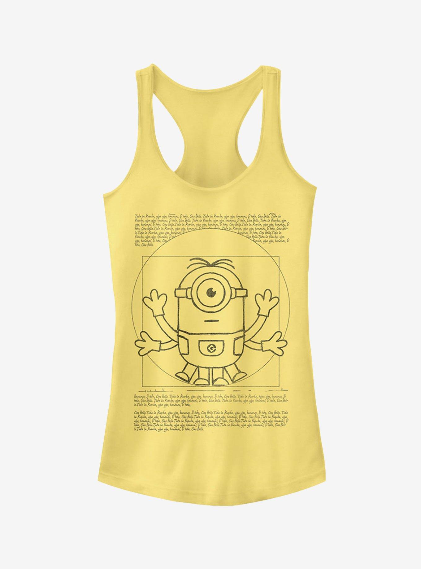 Minion da Vinci Man Girls Tank Top, BANANA, hi-res