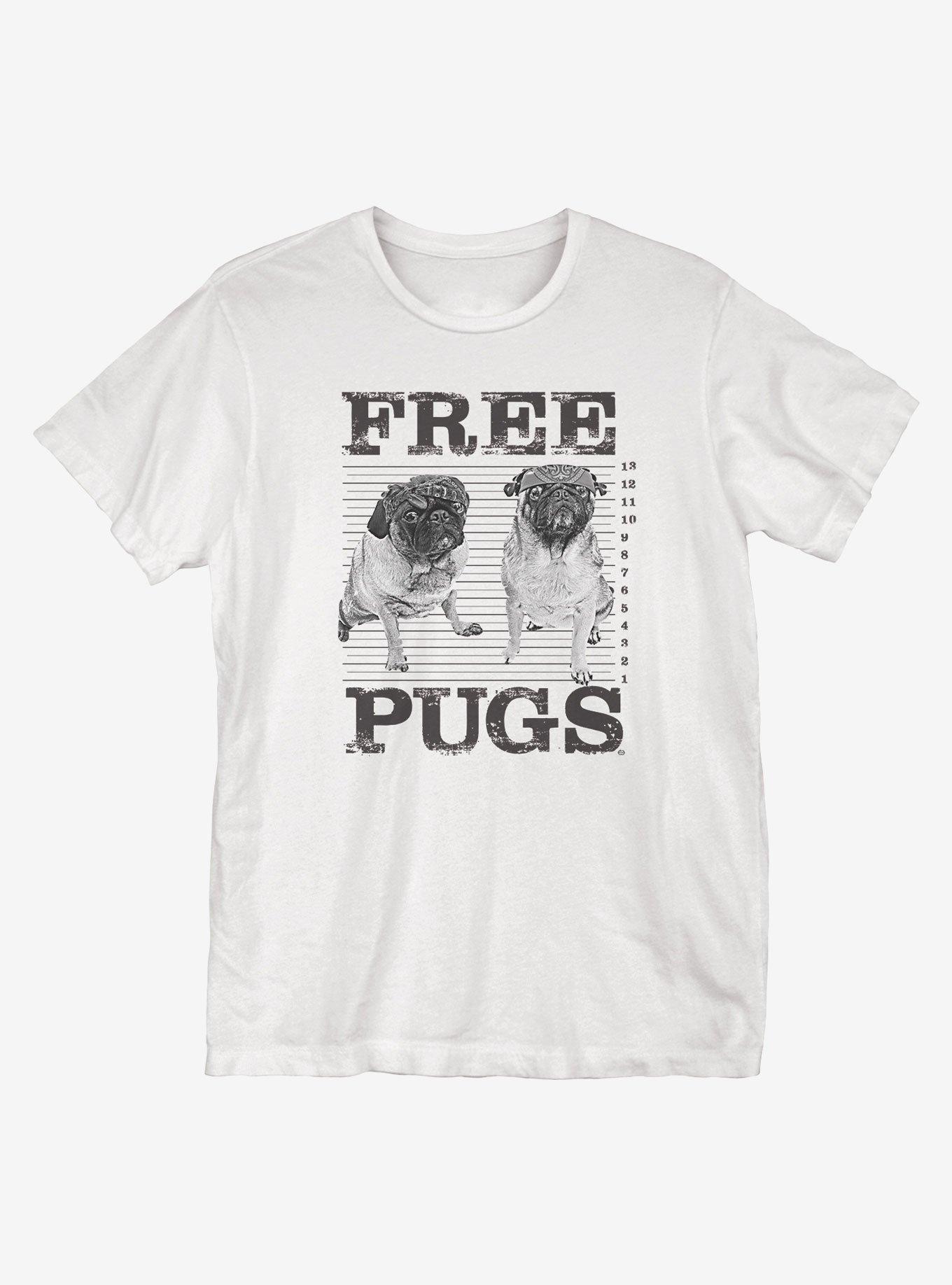 Free Pugs T-Shirt, WHITE, hi-res