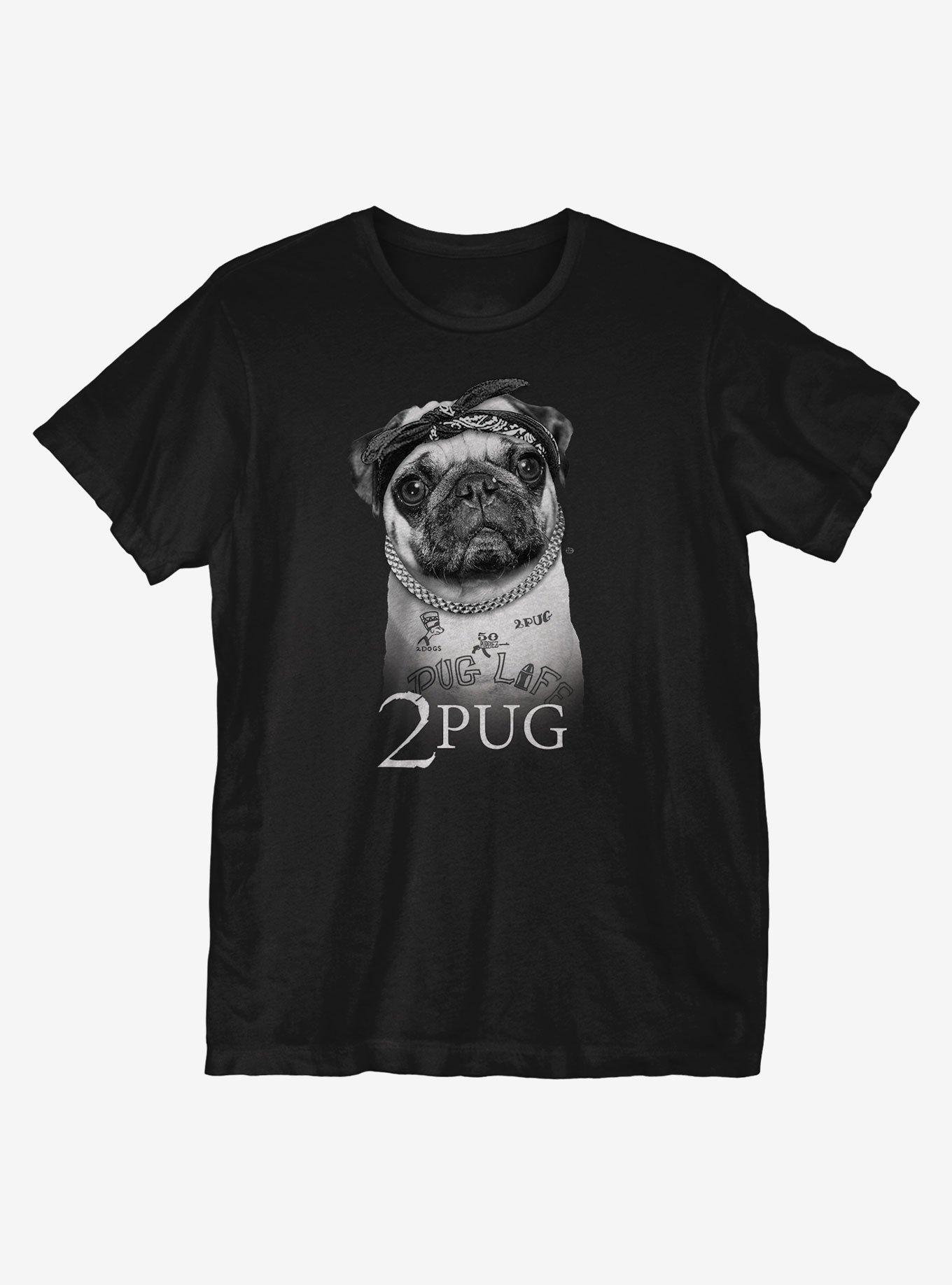 2Pug Shakur T-Shirt, BLACK, hi-res