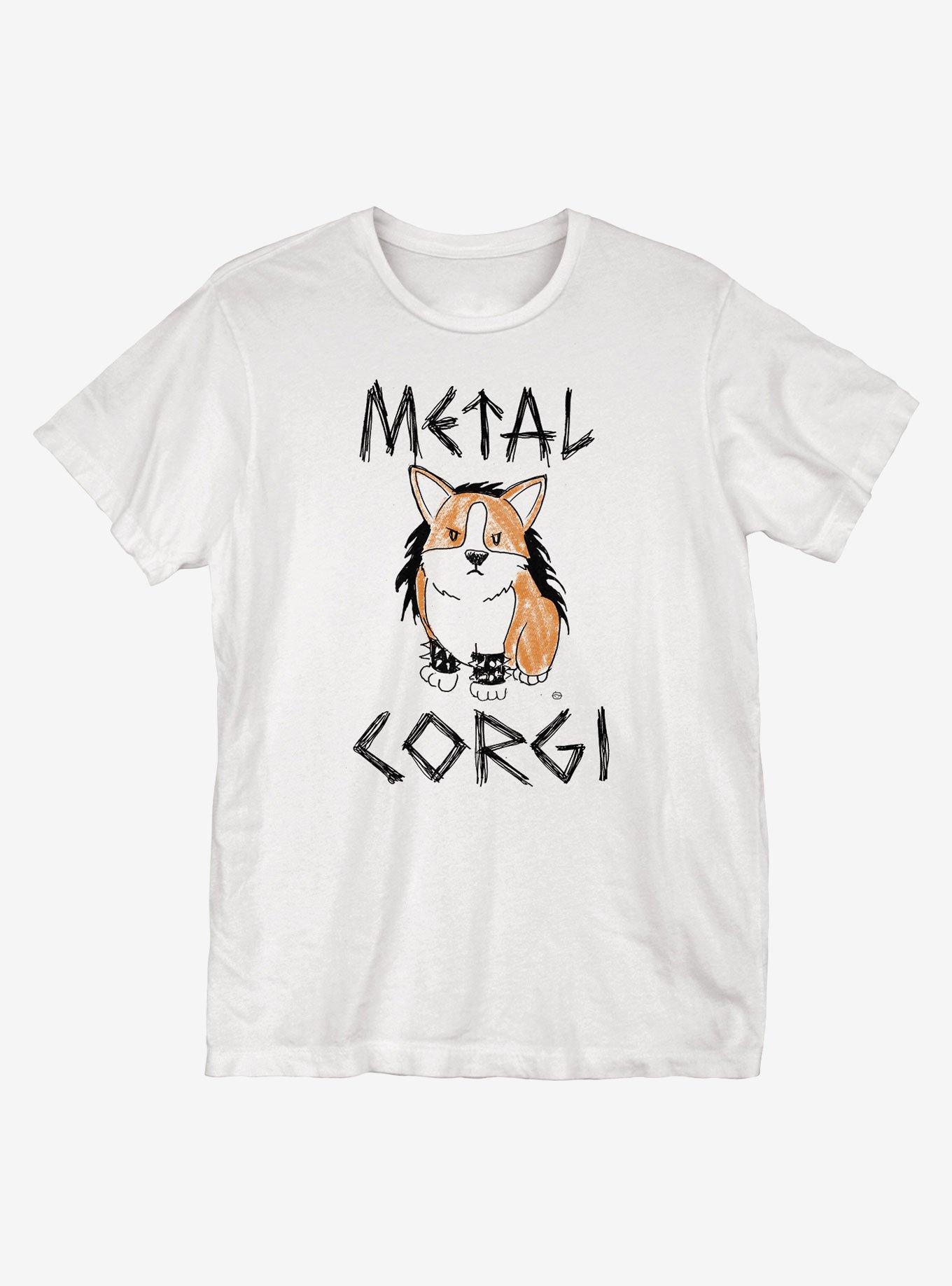 Metal Corgi T-Shirt , WHITE, hi-res