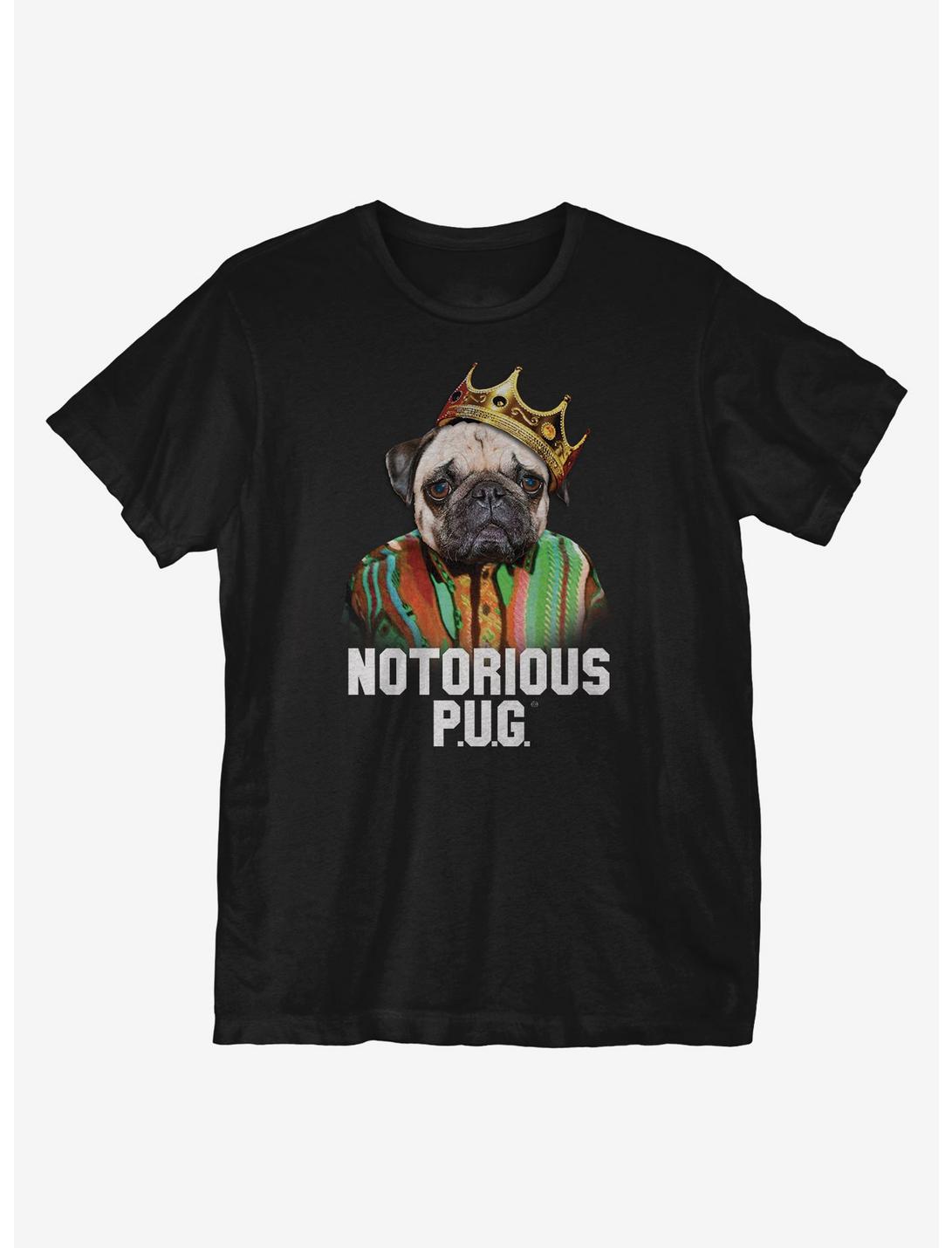 Notorious Pug AF T-Shirt, BLACK, hi-res