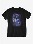 Pug and Narwhal in Space T-Shirt, BLACK, hi-res