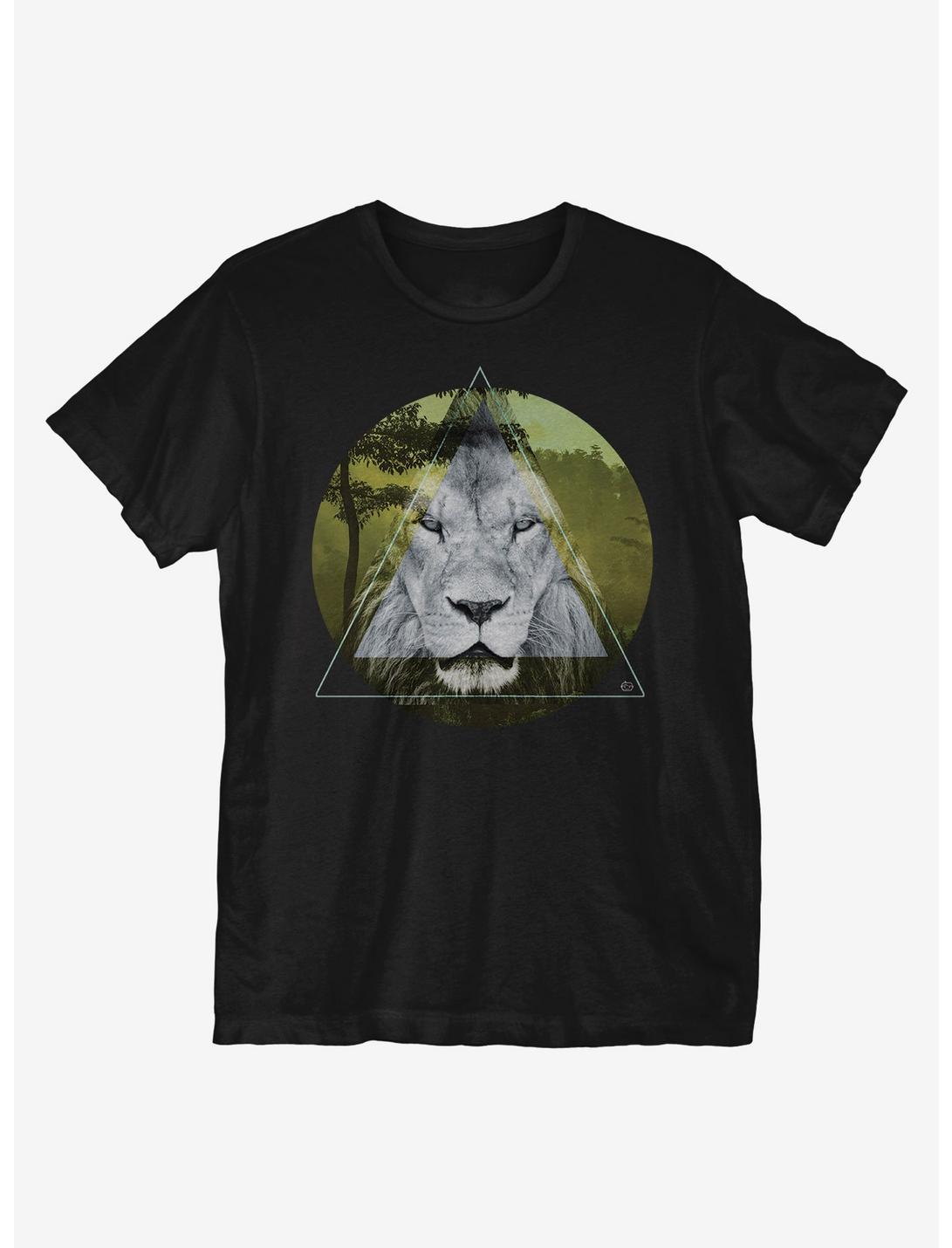 Cosmic Lion T-Shirt, BLACK, hi-res