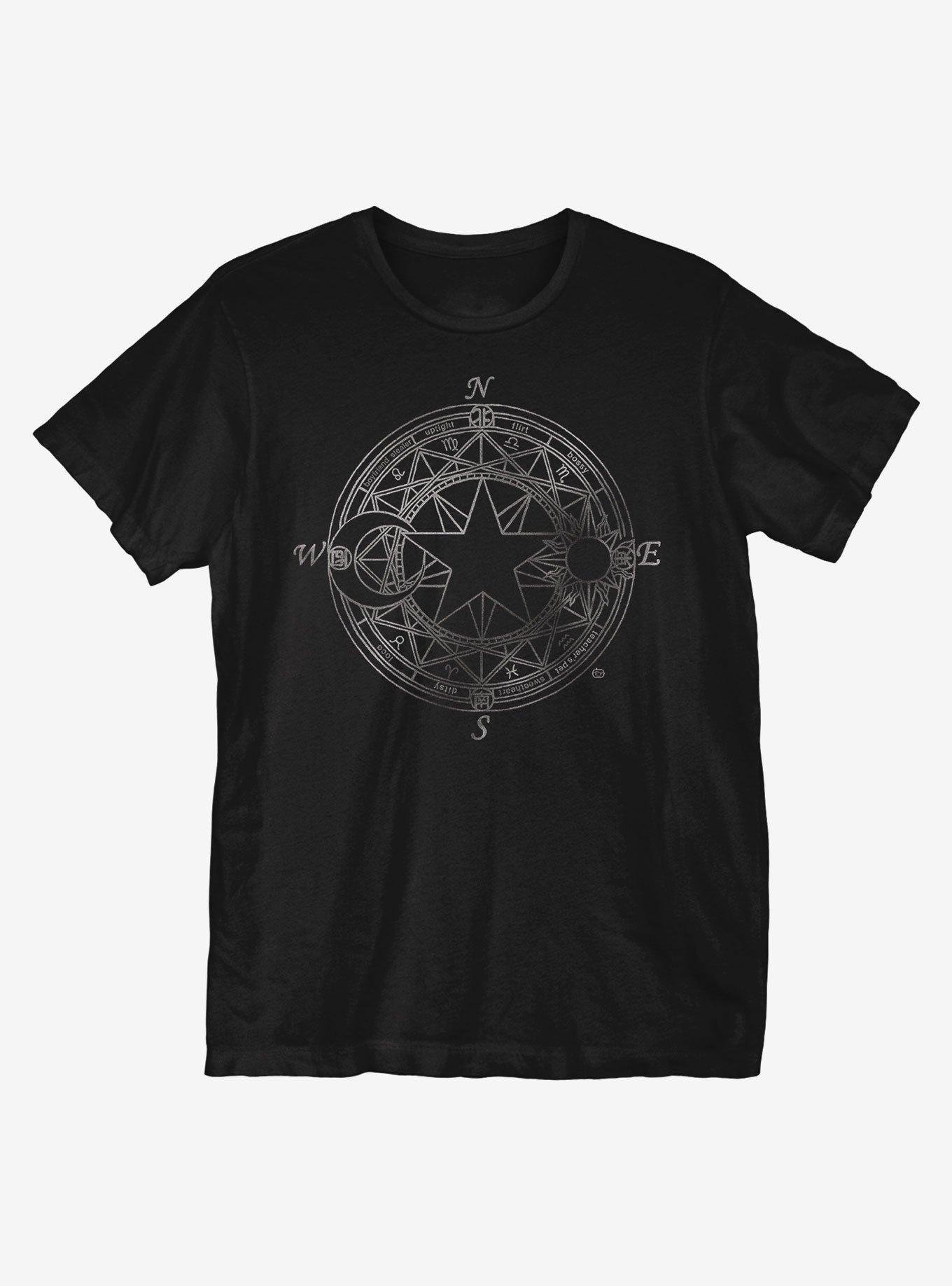 Zodiac Compass T-Shirt - BLACK | Hot Topic