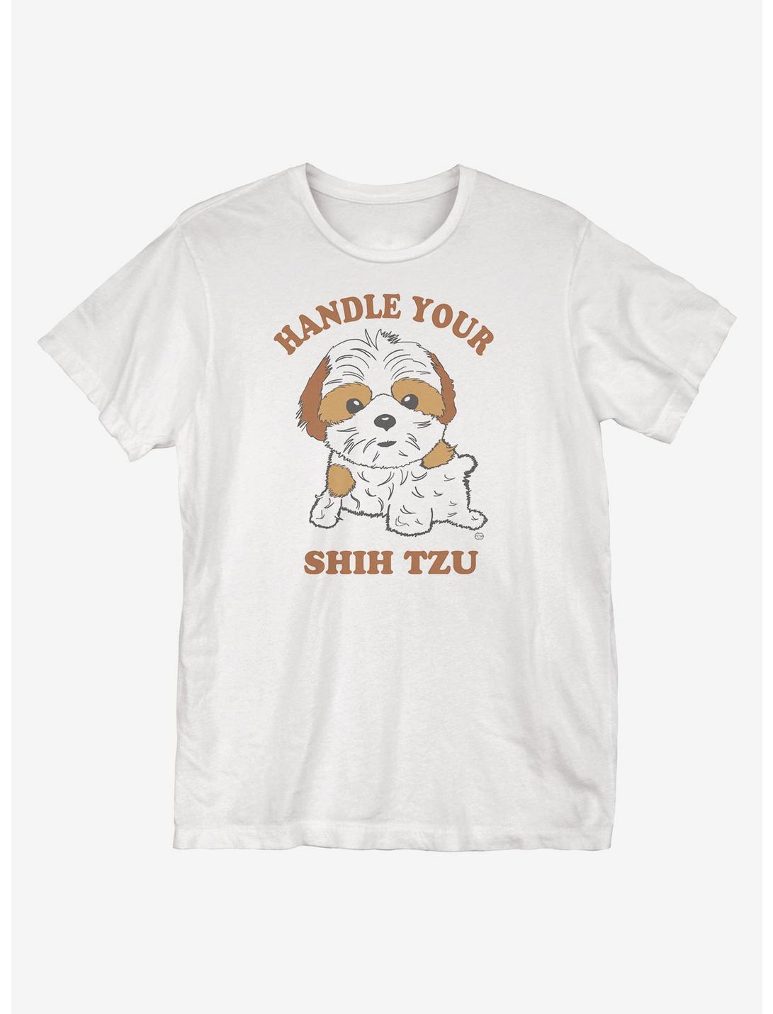 Handle Your Shih Tzu T-Shirt, WHITE, hi-res