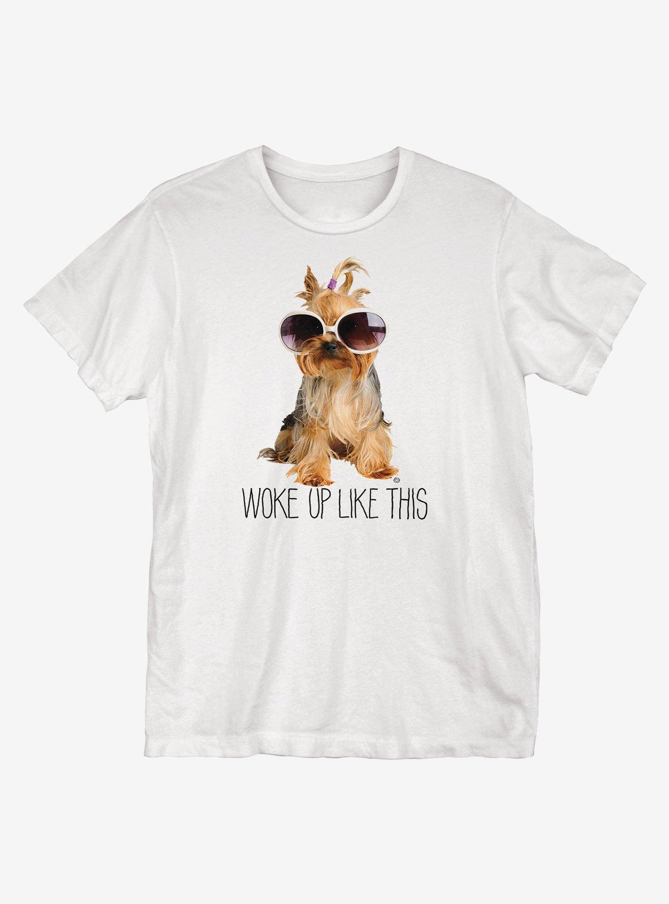 Woke Up Like This Yorkie T-Shirt, WHITE, hi-res