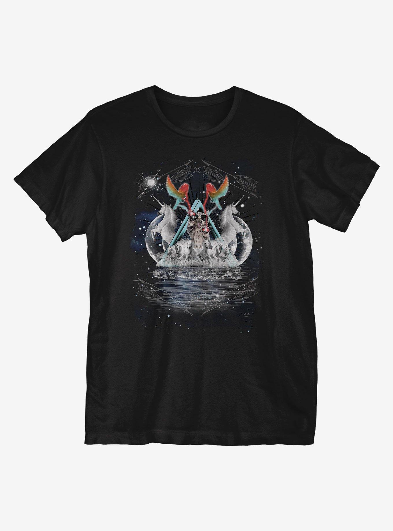 Cosmic Kitty T-Shirt, BLACK, hi-res