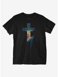 Space Cross T-Shirt, BLACK, hi-res