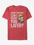 Minion Ignore You Later T-Shirt, RED HTR, hi-res