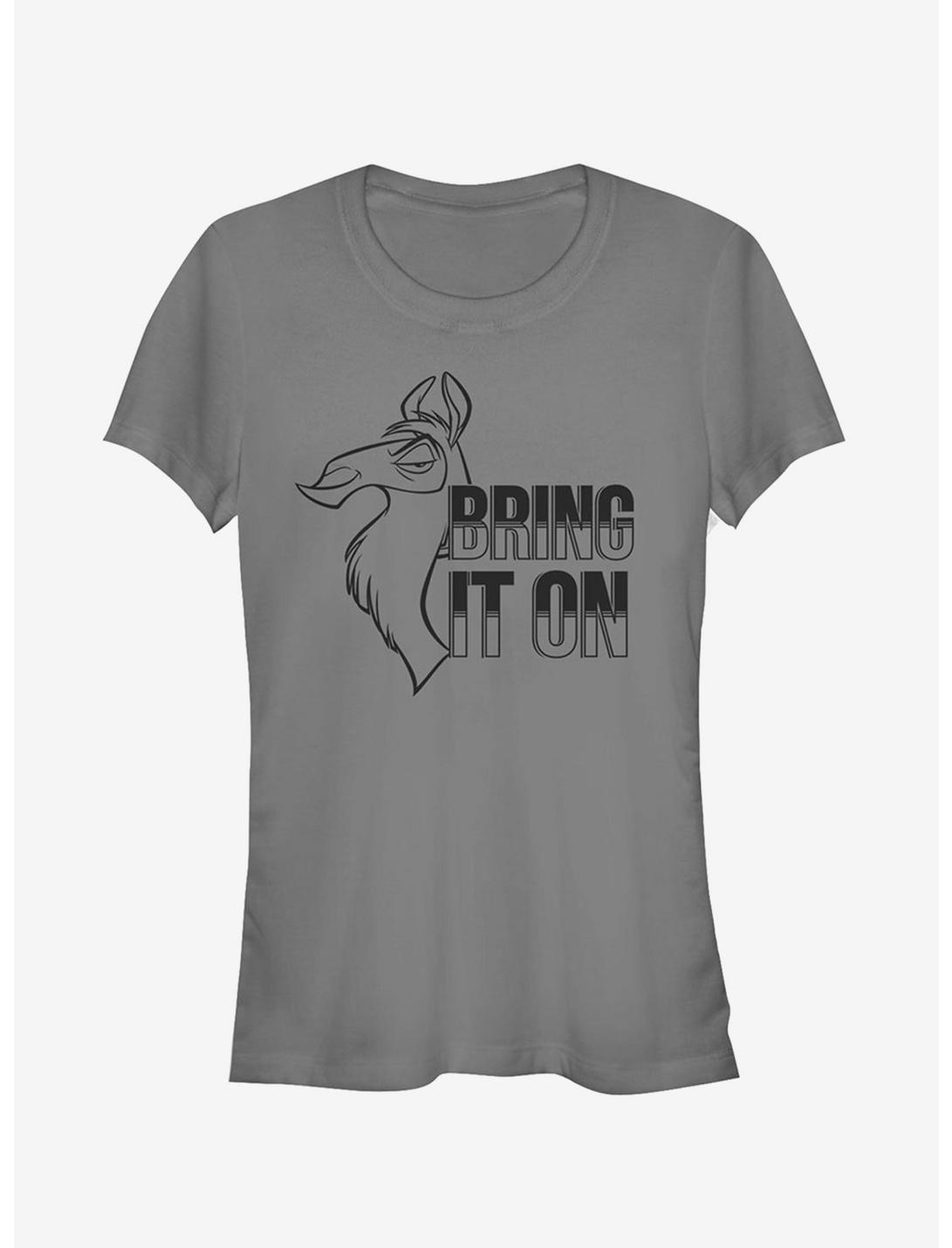 Disney The Emperor's New Groove Kuzco Bring It On Outline Girls T-Shirt, CHARCOAL, hi-res
