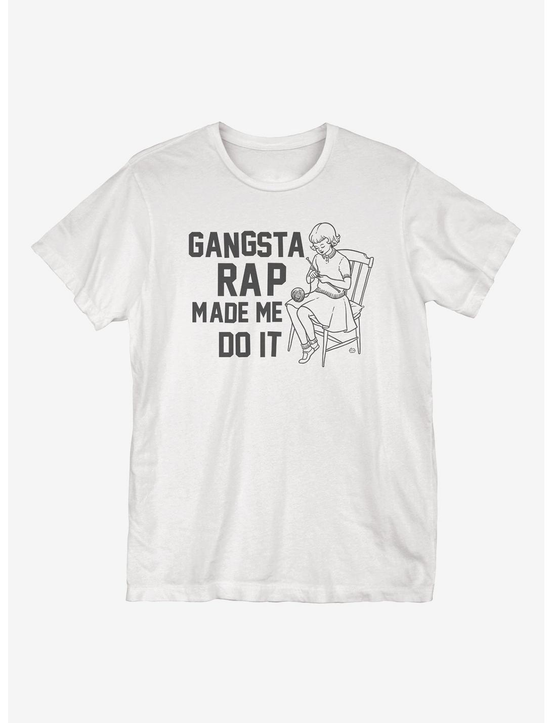 Gangsta Rap T-Shirt, WHITE, hi-res
