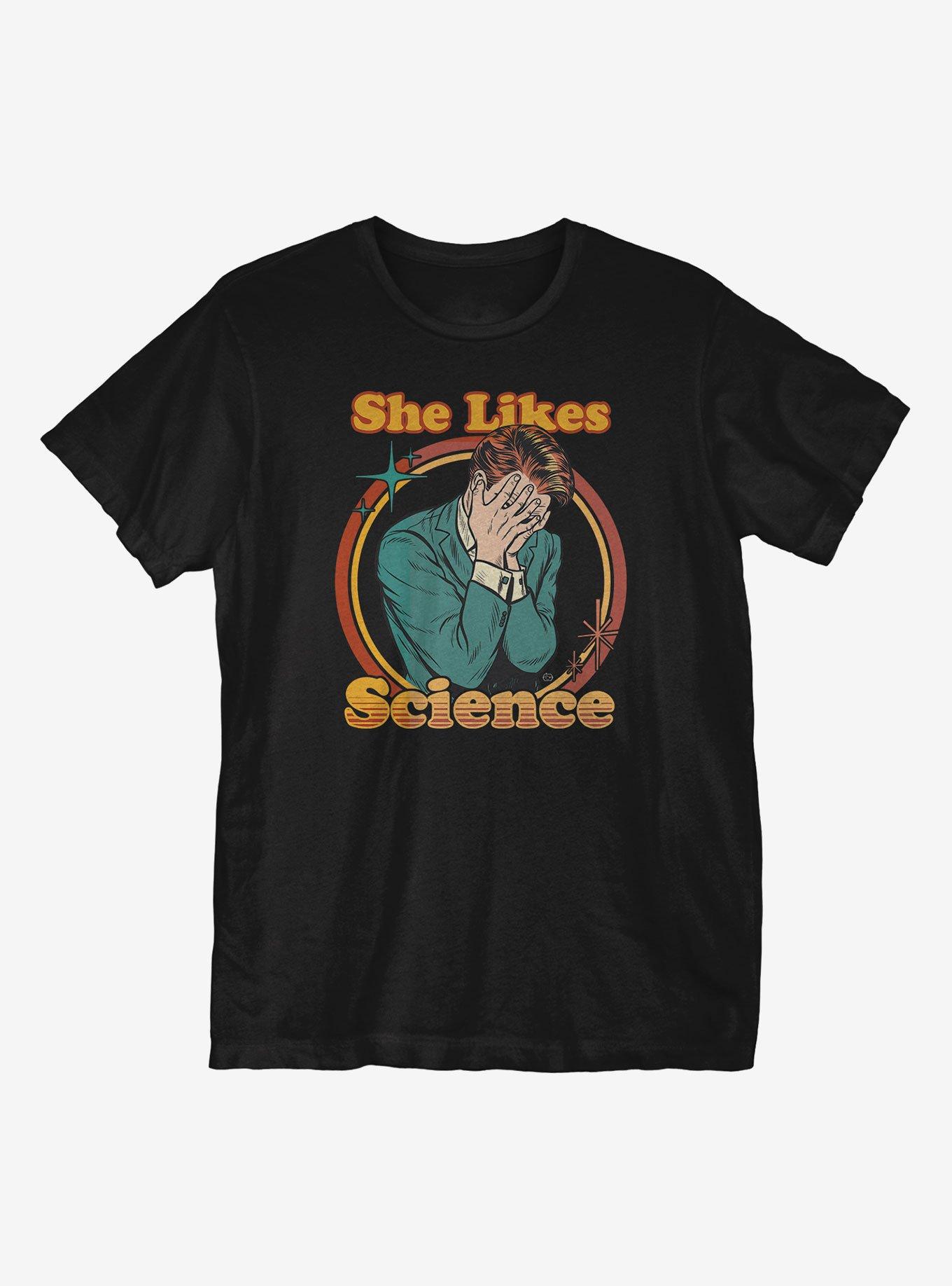She Likes Science T-Shirt, BLACK, hi-res