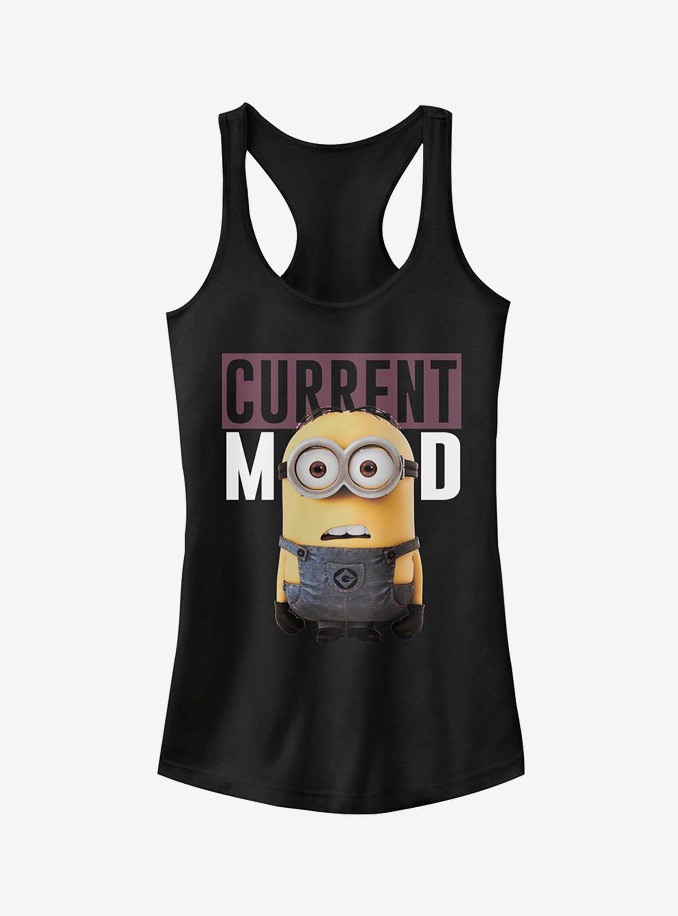 Minions Current Mood Girls Tank Top, BLACK, hi-res