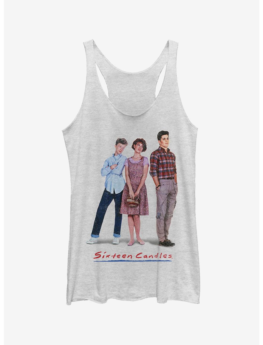 Sixteen Candles Classic Movie Poster Girls Tank Top, WHITE HTR, hi-res