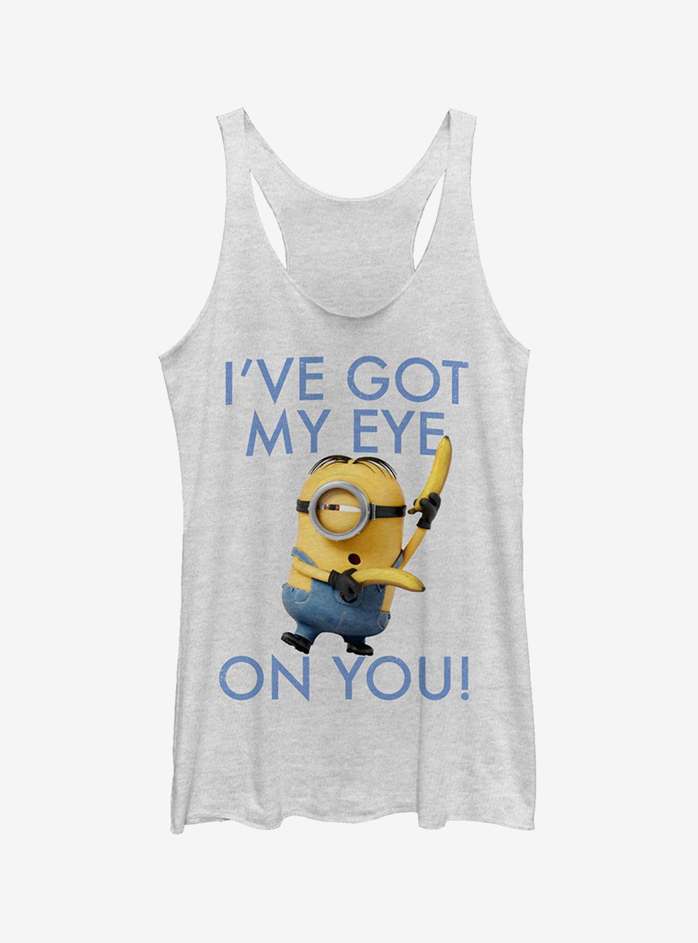 Minion Eye on You Girls Tank Top, WHITE HTR, hi-res