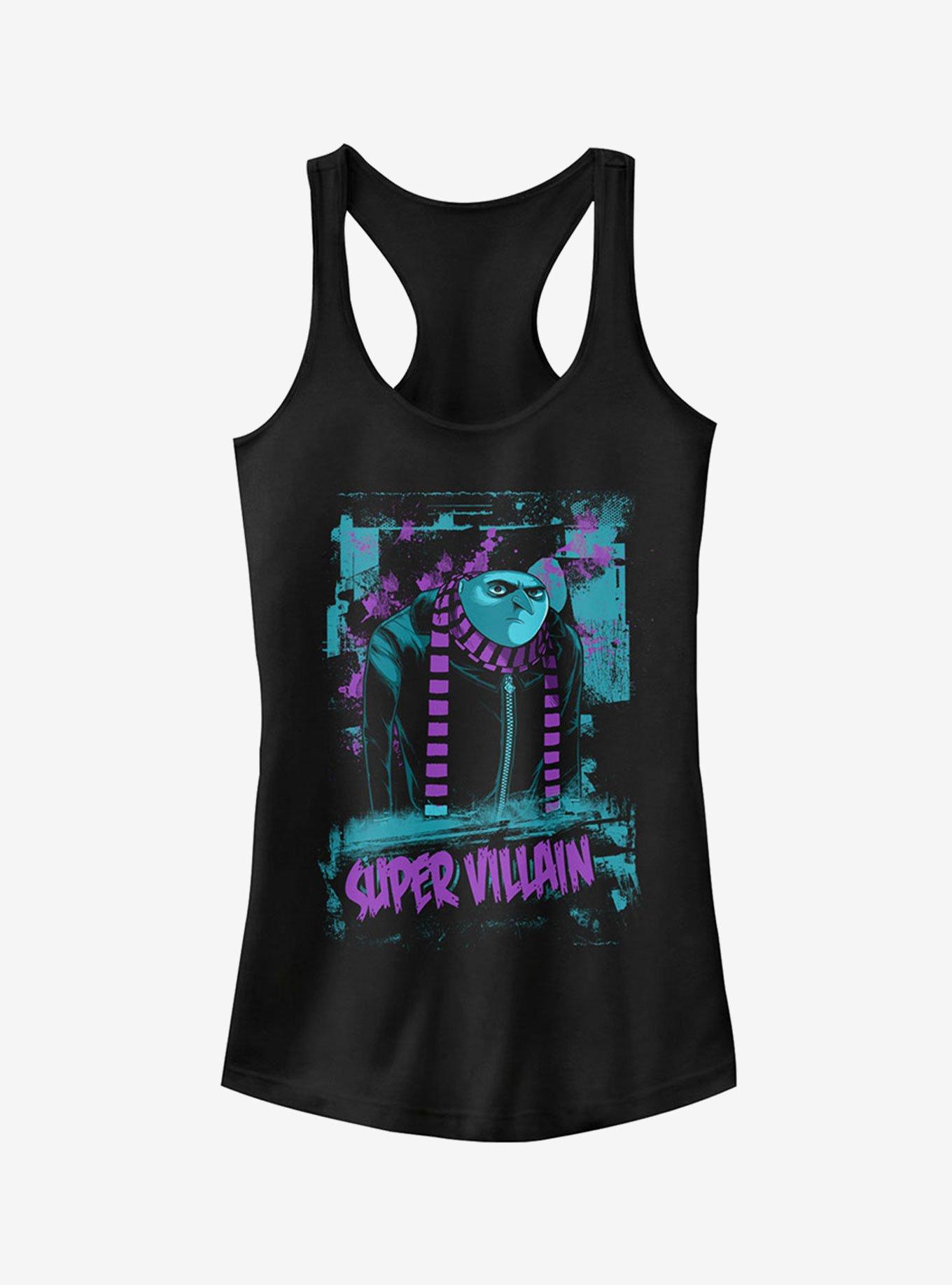 Minion Gru Supervillain Girls Tank Top, BLACK, hi-res