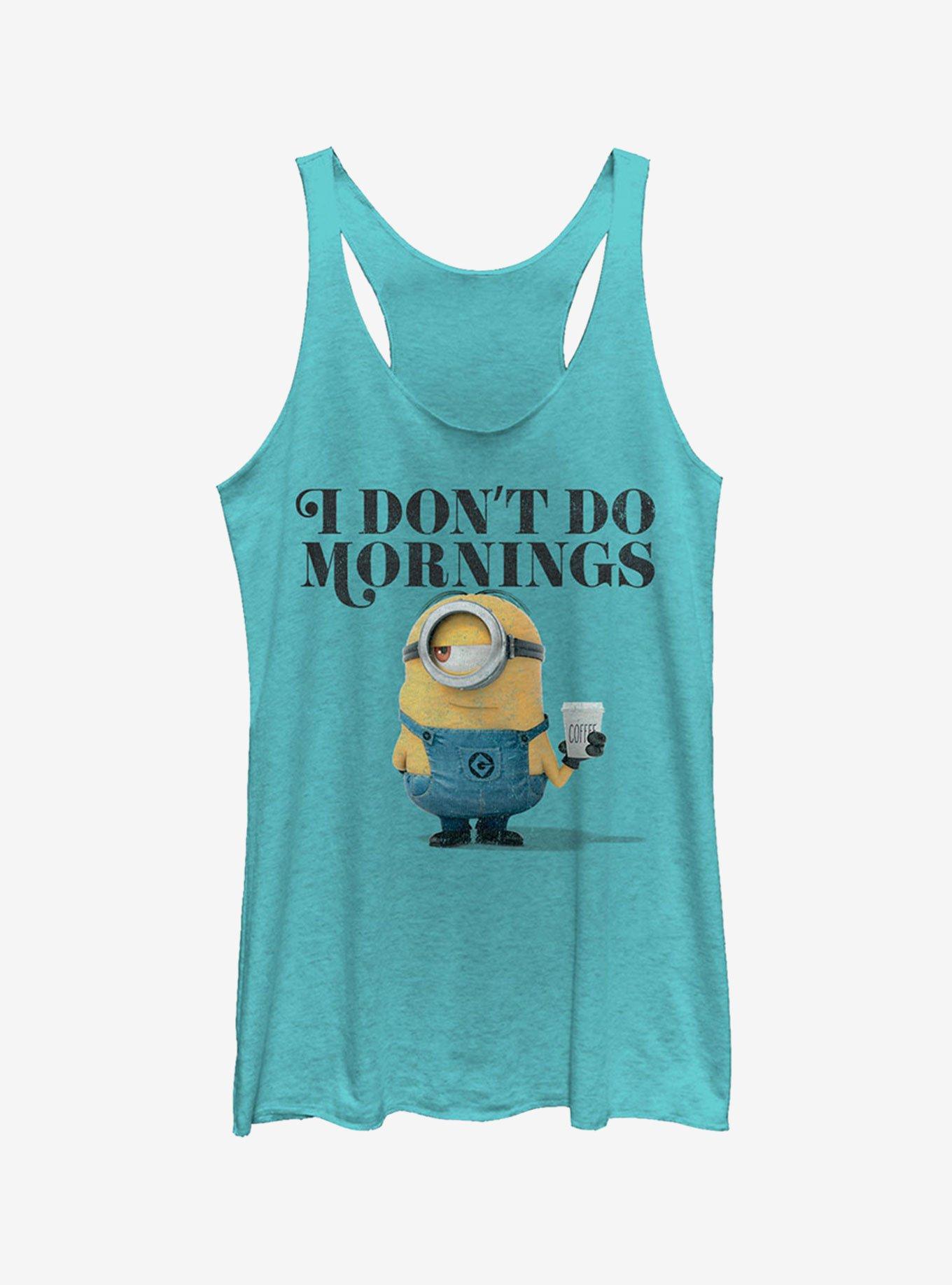 Minion Don't Do Mornings Girls Tank Top, TAHI BLUE, hi-res