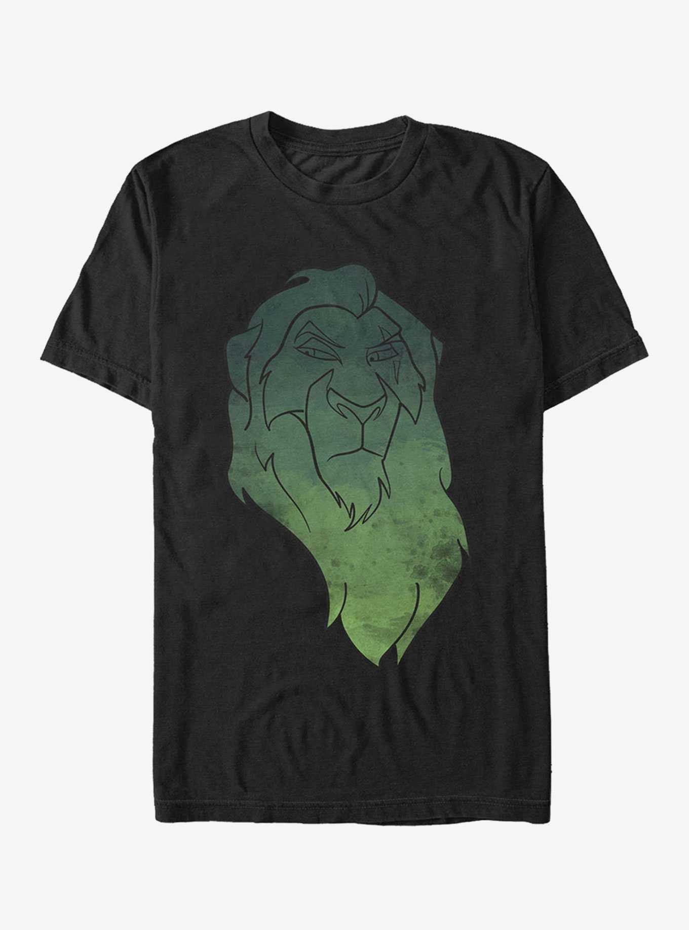 Disney Lion King Scar Watercolor Portrait T-Shirt, , hi-res