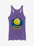 Dazed and Confused Cloudy Big Smile Logo Girls Tank Top, PUR HTR, hi-res