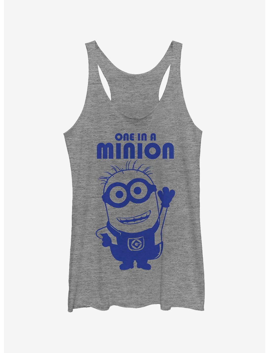 Minion One in Minion Wave Girls Tank Top, GRAY HTR, hi-res