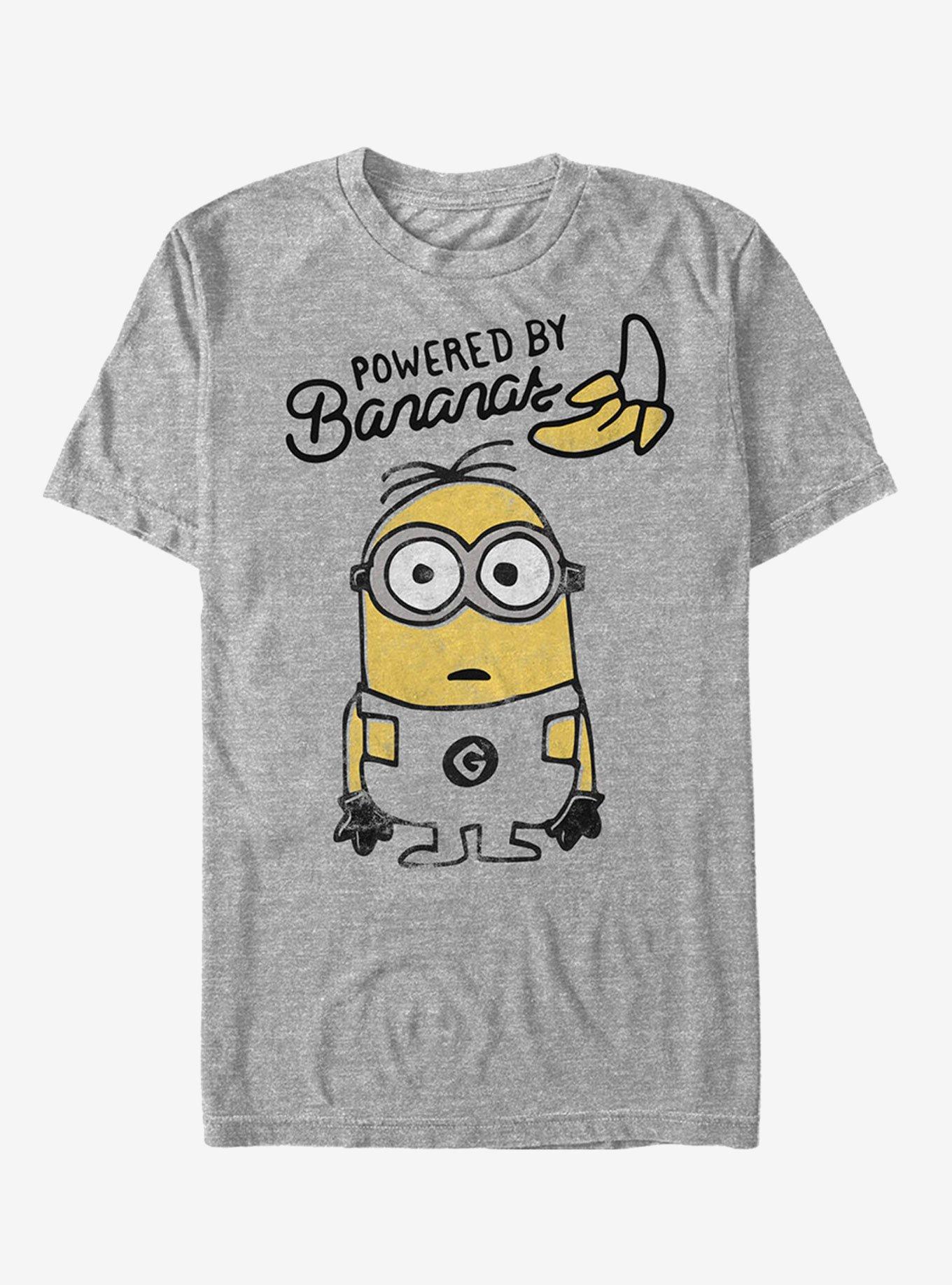 Minion Powered By Banana T-Shirt, ATH HTR, hi-res