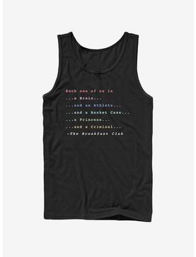 The Breakfast Club Each One Of Us Stereotype Tank Top, , hi-res