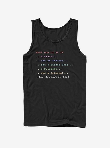The Breakfast Club Each One Of Us Stereotype Tank Top - BLACK | Hot Topic