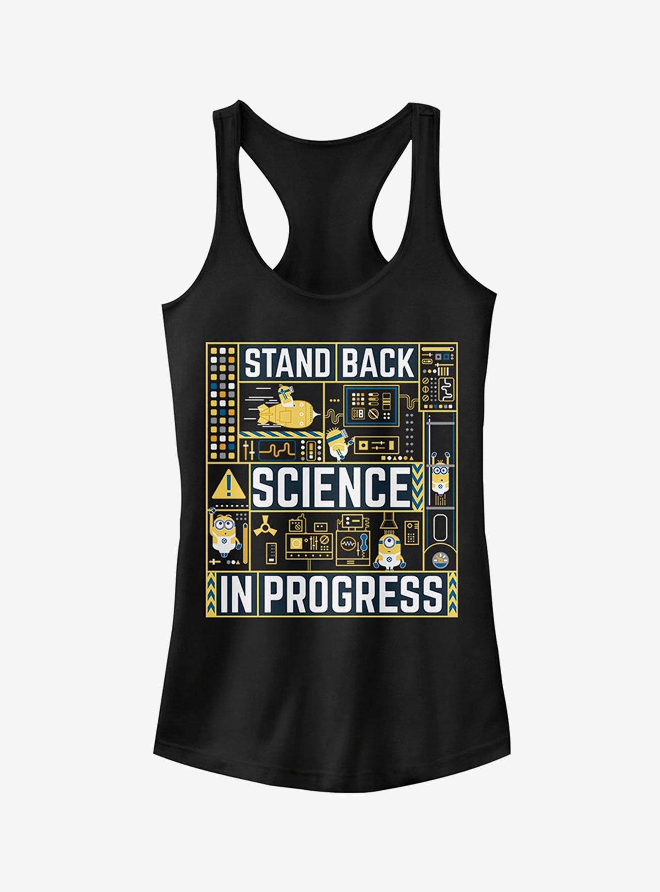 Minions Science in Progress Girls Tank Top, BLACK, hi-res