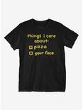 Pizza vs. Face T-Shirt, BLACK, hi-res