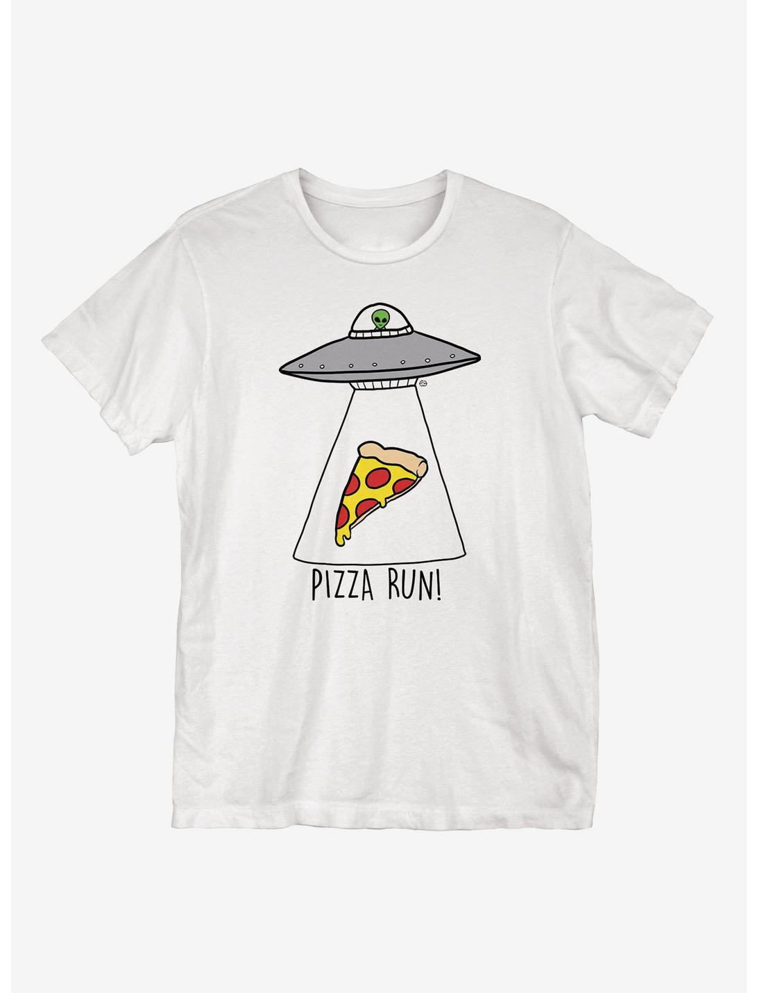 Alien With Pizza T-Shirt, WHITE, hi-res