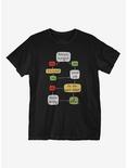 Pizza Flow Chart T-Shirt, BLACK, hi-res